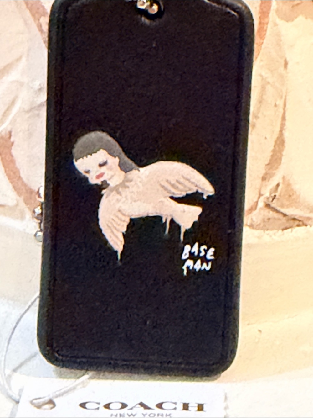 COACH X Baseman Black Leather hangtag “Bird Girl Kiki”